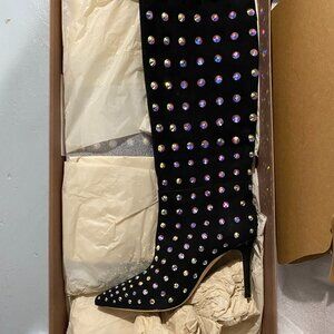 Gianvito Rossi Crystal Sparkle Shiny Boots (size 38) BRAND NEW NEVER WORN